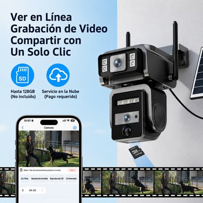Cámara de Seguridad Panorámica | Vigilancia Inteligente 24/7