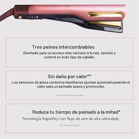Shark SilkiPro 3 en 1 - Plancha de Aire, Secador y Alisador