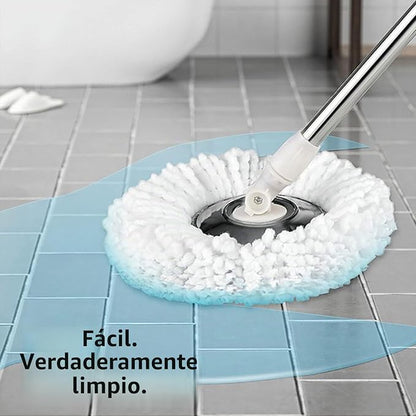 Mop Giratorio 360° con Balde Escurridor - Limpieza Fácil y Rápida