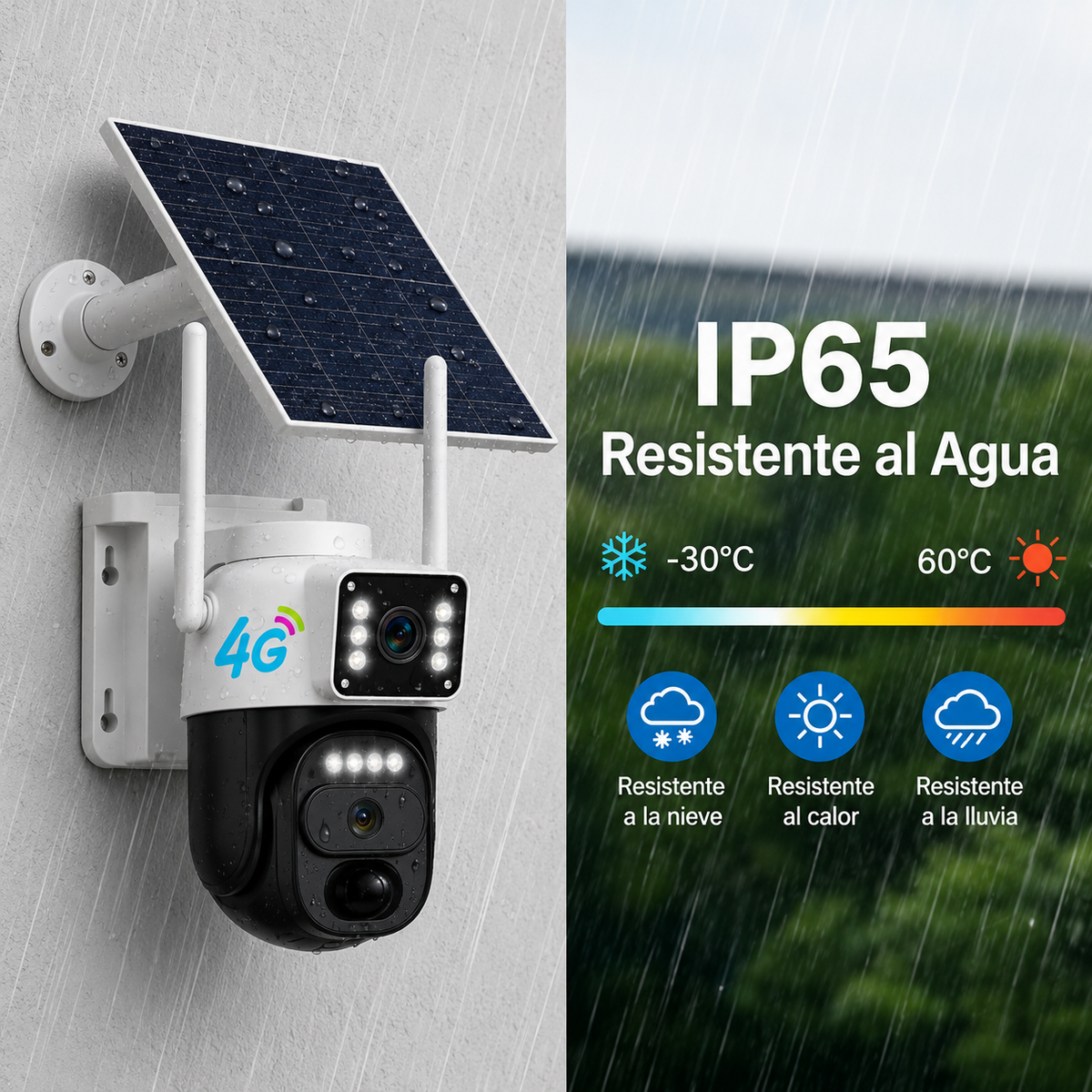 Cámara de Seguridad Solar 4G 360° | Vigilancia sin WiFi