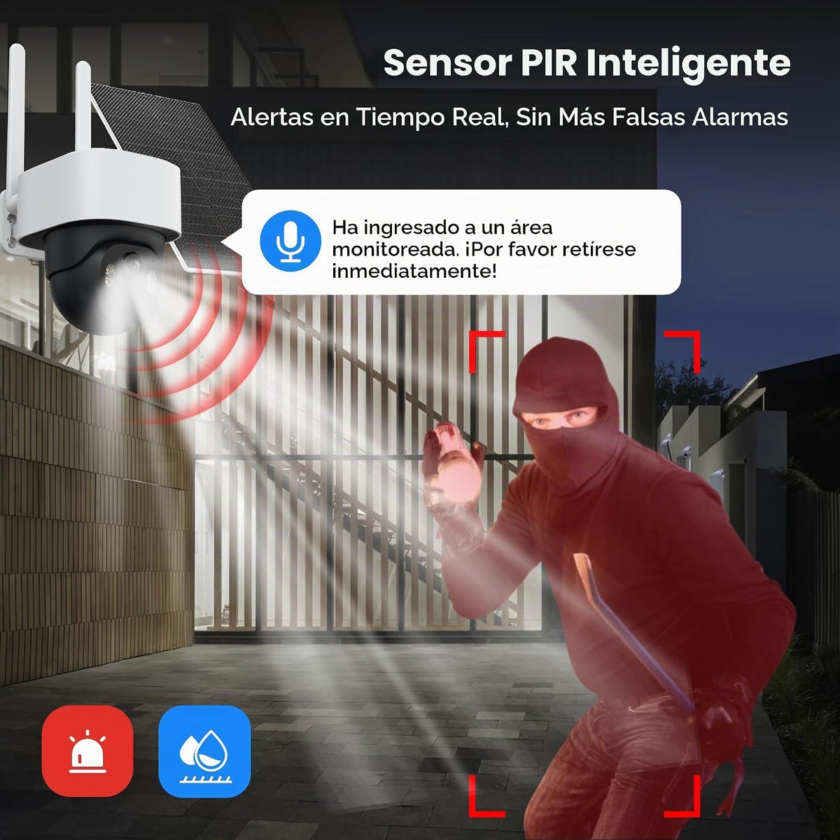 Cámara de Seguridad Panorámica 4G para Exterior | Visión 360° y Nocturna