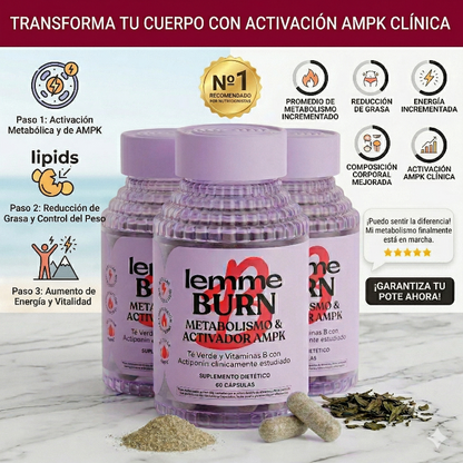 Lemme Burn | Apoyo al Metabolismo y Grasa Abdominal | Promo 1, 2 o 3 Unidades ttk