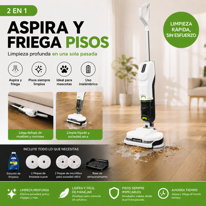 BISSELL -Aspiradora Inalámbrica 2 en 1 Blanca (Superligera y Portátil)