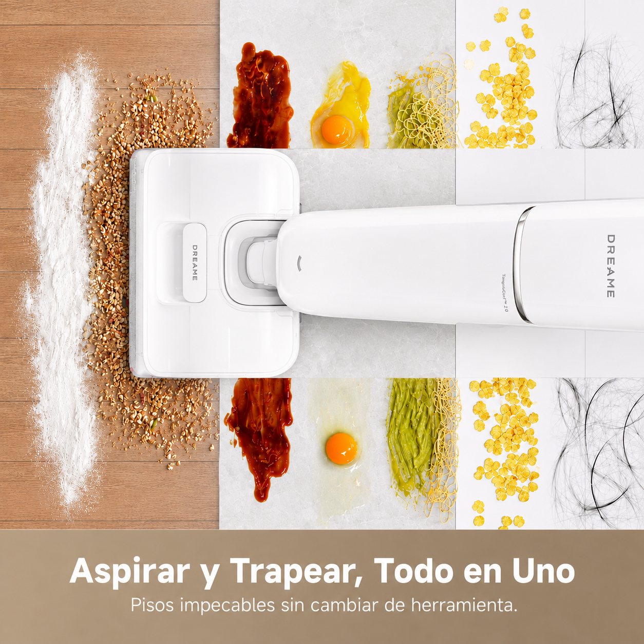 Dreame : Aspiradora Inalámbrica 2 en 1 Blanca (Superligera y Portátil)