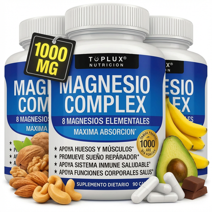 OFERTA 2X1 | Magnesio Complex™ 8 en 1 - Equilibrio Corporal Completo 1000mg